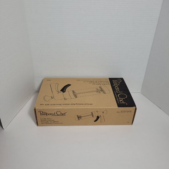 The Pampered Chef Cookie Press with 16 Discs Beige #1525 Christmas Holiday New - Picture 12 of 15